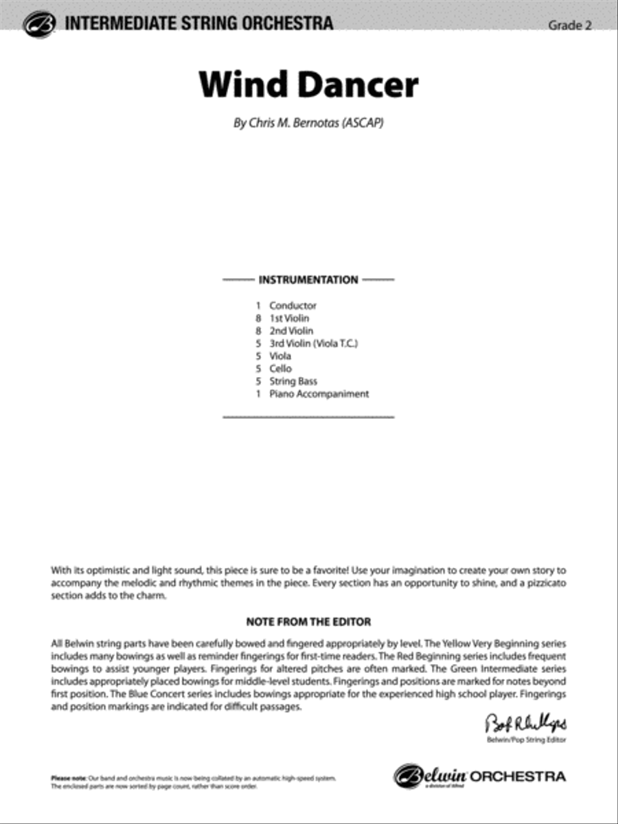 Wind Dancer: Score String Orchestra scores gallery preview page 1