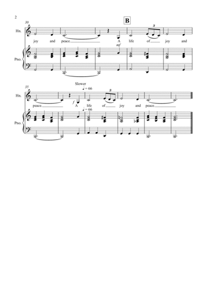 Amazing Grace for French Horn and Piano image number null