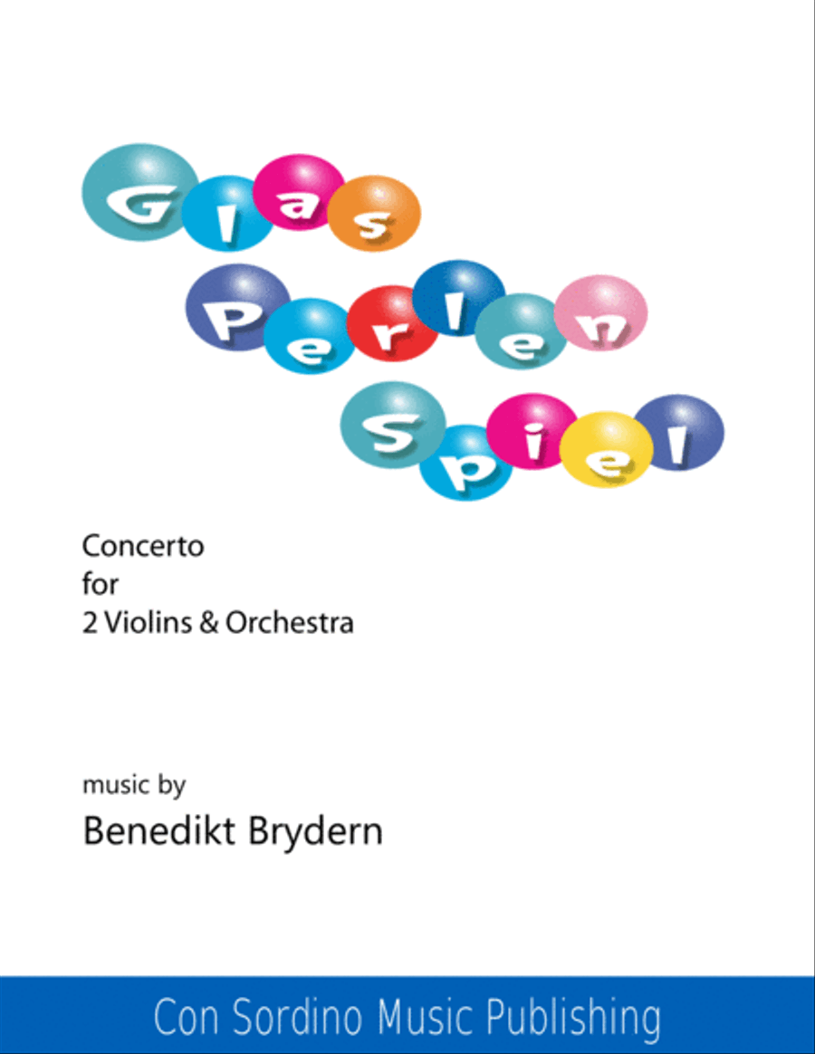 GlasPerlenSpiel - Double Concerto for 2 violins String Duet scores gallery preview page 1