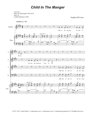 Book cover for Child In The Manger (SATB)