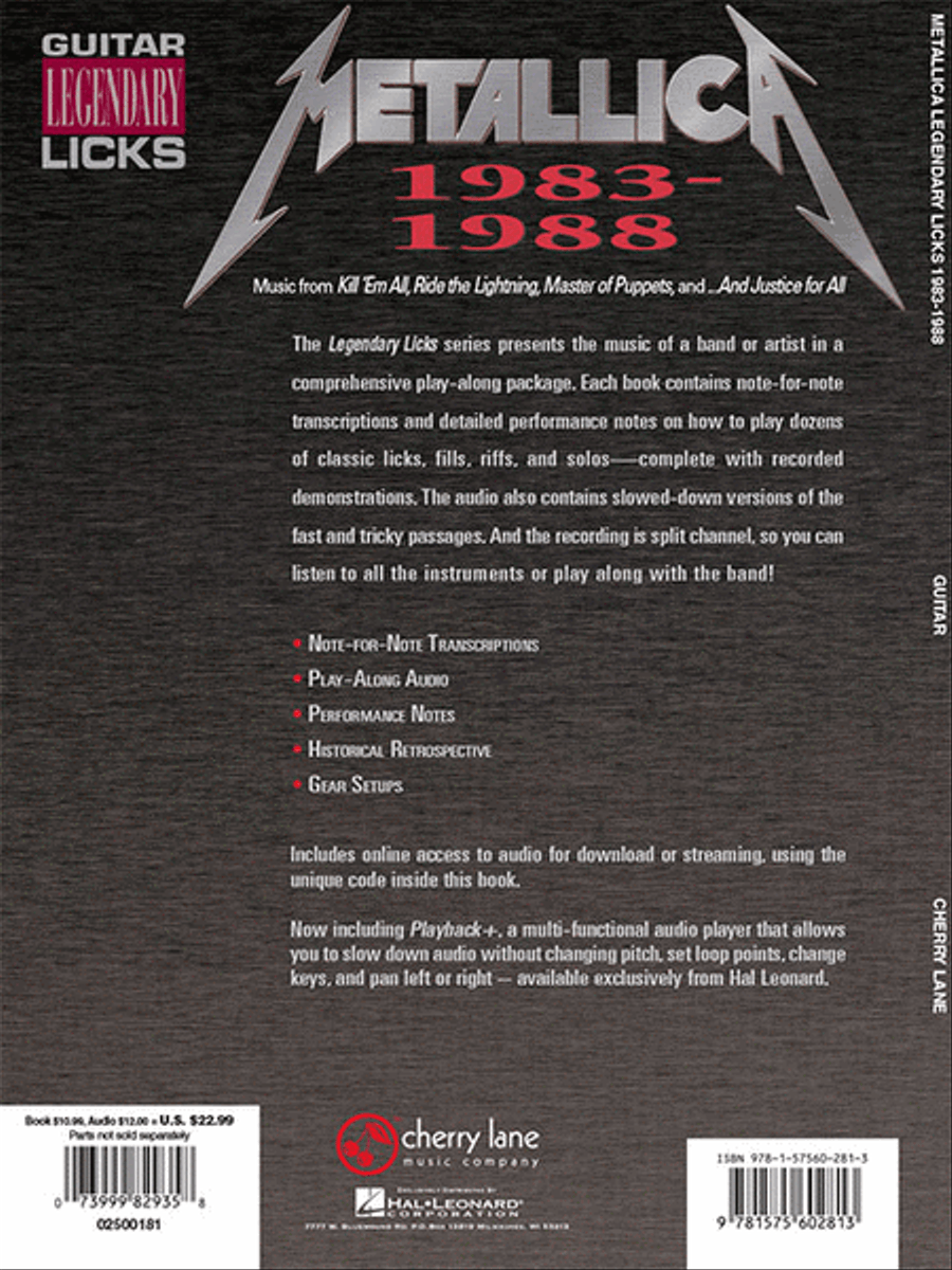 Metallica - Legendary Licks 1983-1988 Electric Guitar scores gallery preview page 6