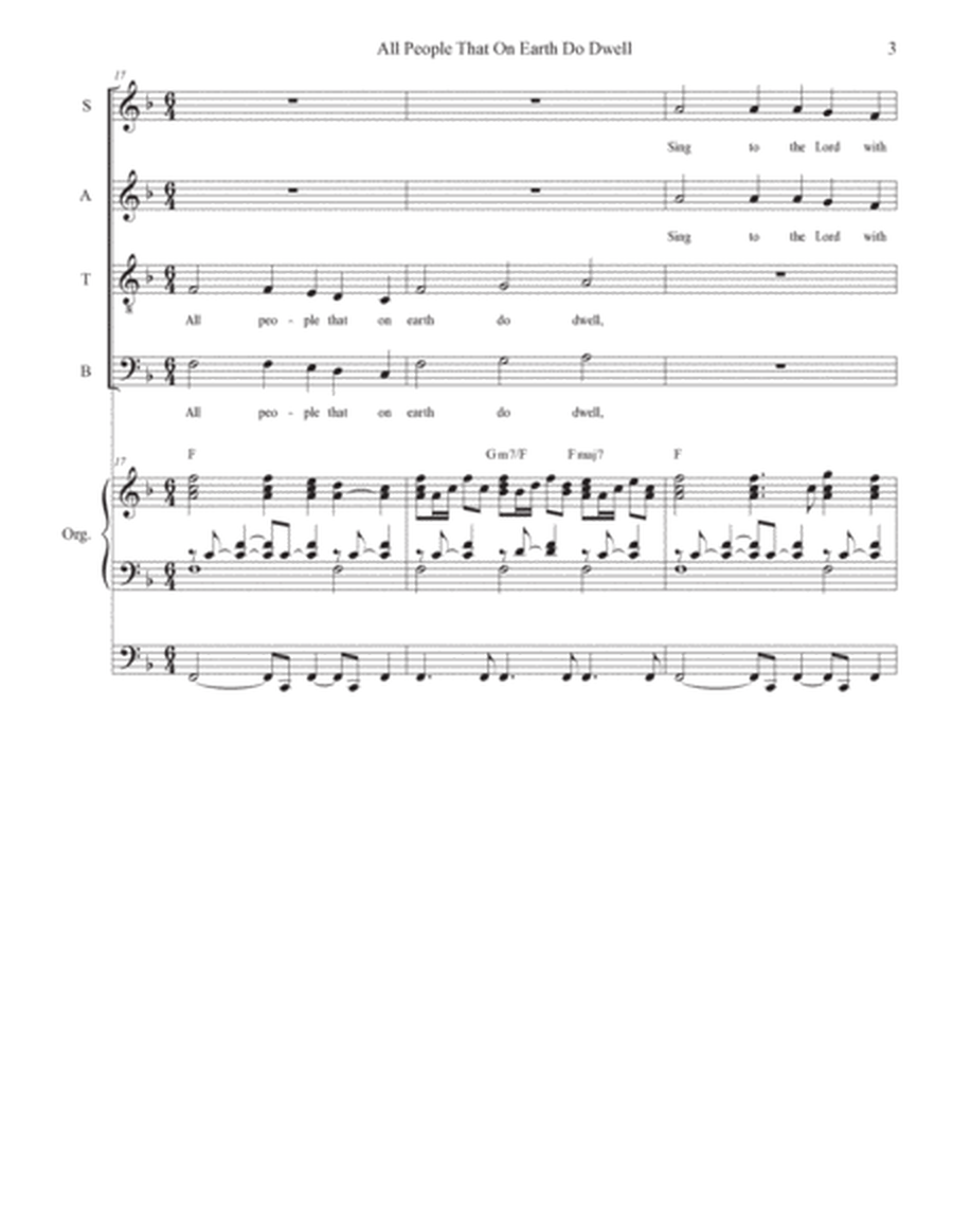 All People That On Earth Do Dwell (SATB) (Full Score - Alternate) - Score Only image number null