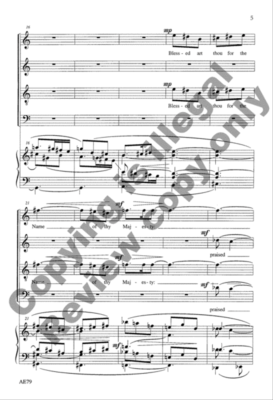 A Song of Praise 4-Part scores gallery preview page 5