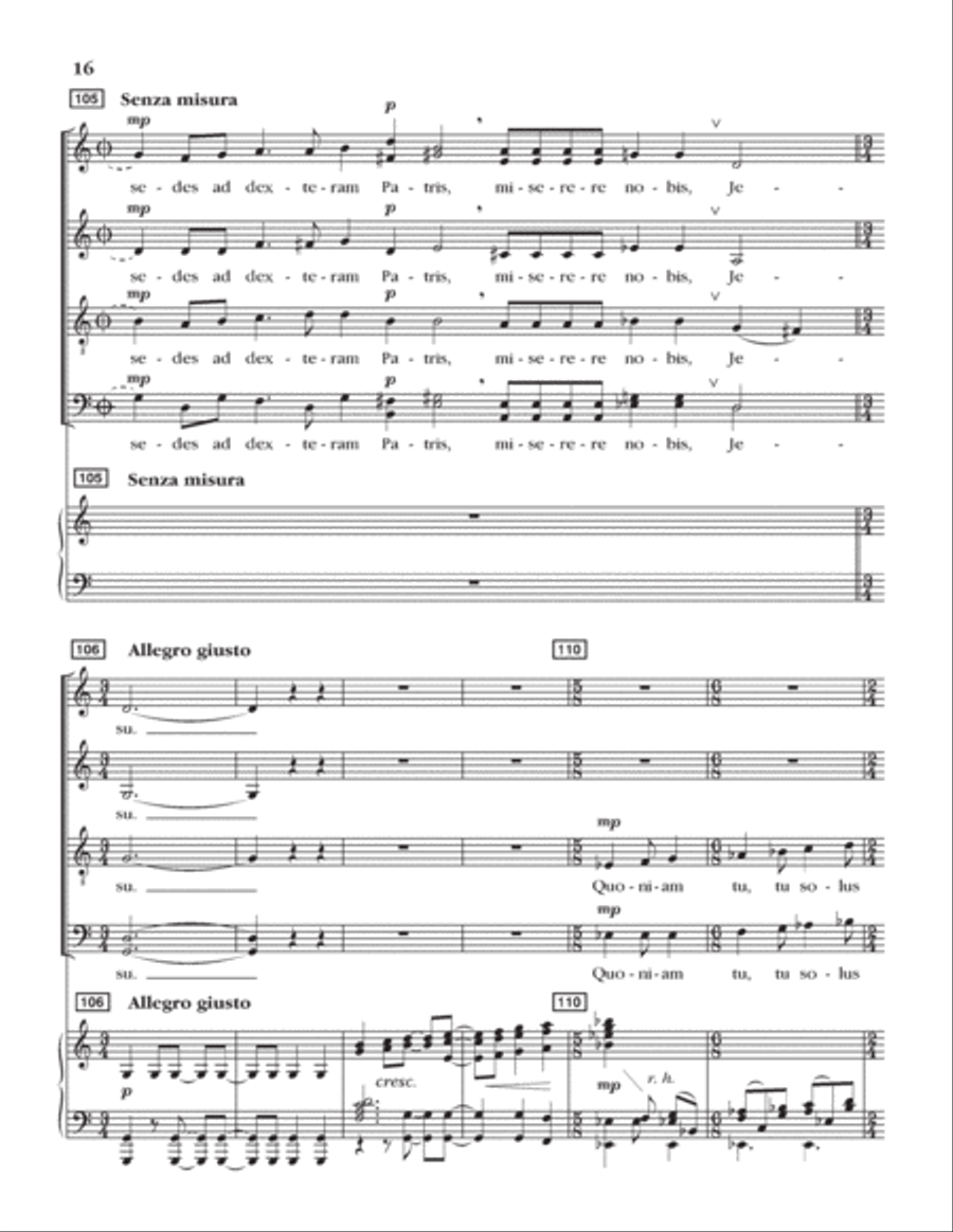 Gloria (SATB Version) (Choral Score) 4-Part scores gallery preview page 8