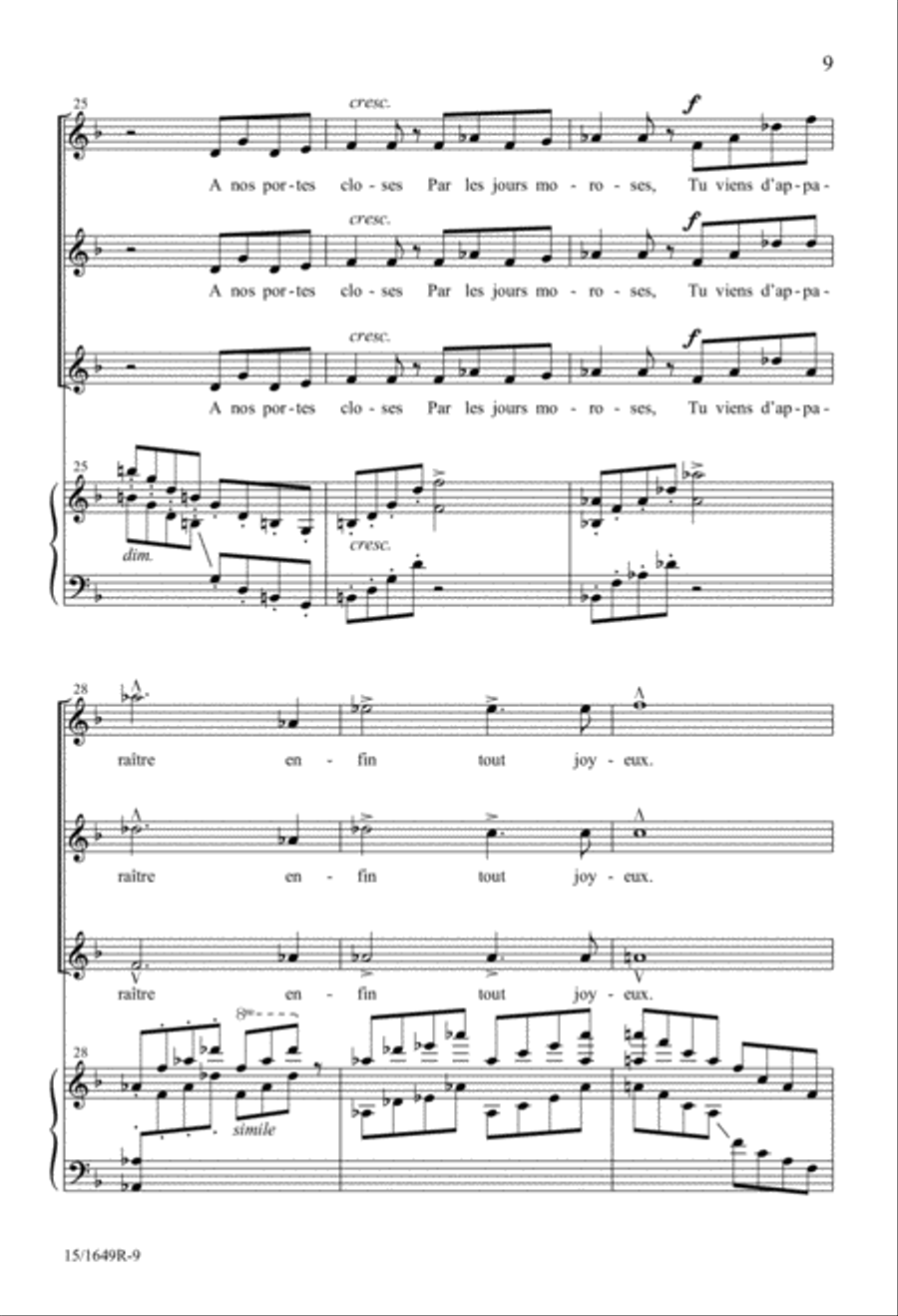 Salut au Chevalier Printemps SSA scores gallery preview page 9