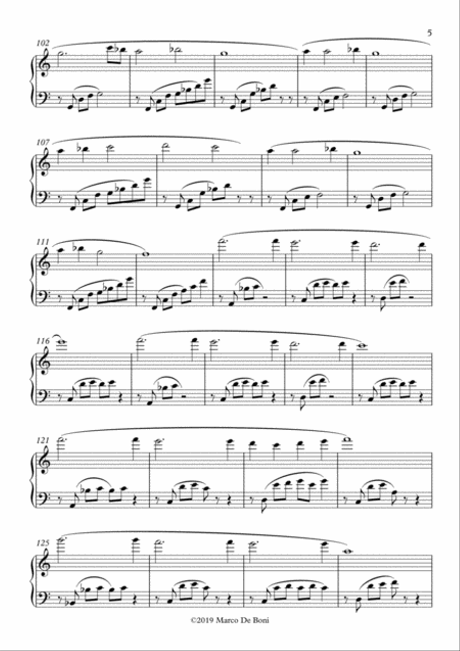 Relaxing Ambient Music (Easy Piano) Easy Piano scores gallery preview page 5