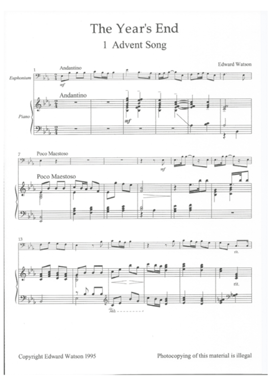 The Years End Euphonium scores gallery preview page 2