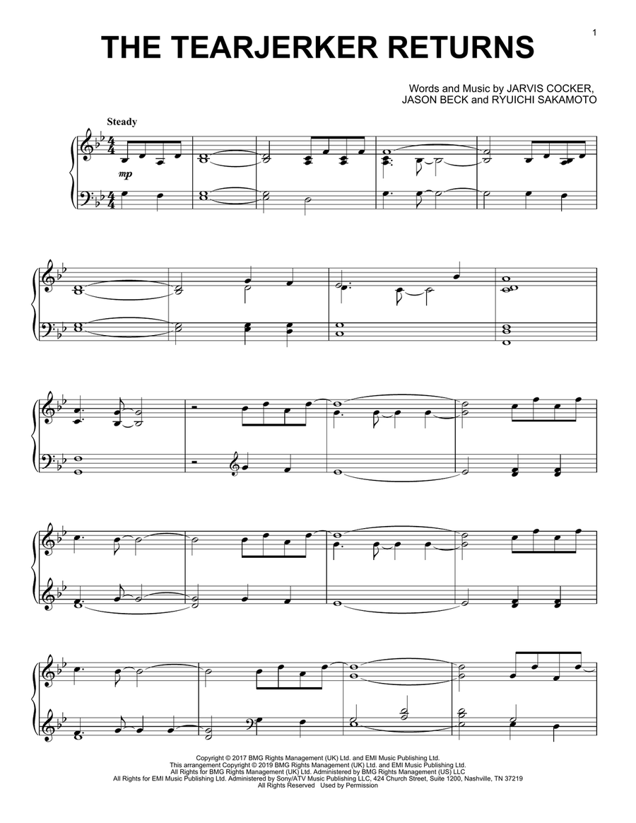 The Tearjerker Returns Piano Solo scores gallery preview page 1