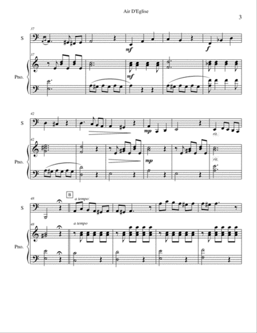 Air D'Eglise (Pieta Signore) Trombone scores gallery preview page 3