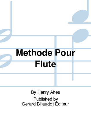 Book cover for Methode Pour Flute