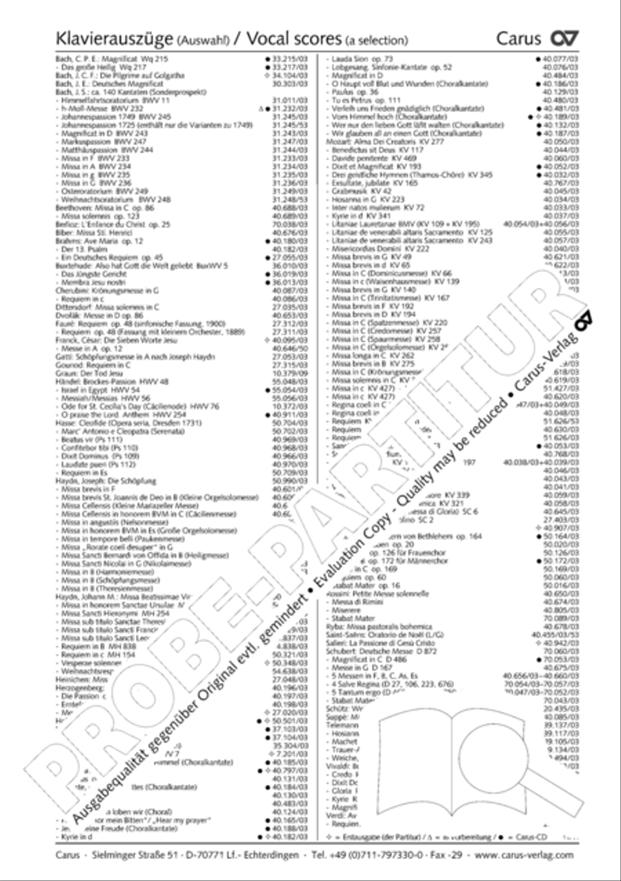 Missa in tempore incerto 4-Part scores gallery preview page 53