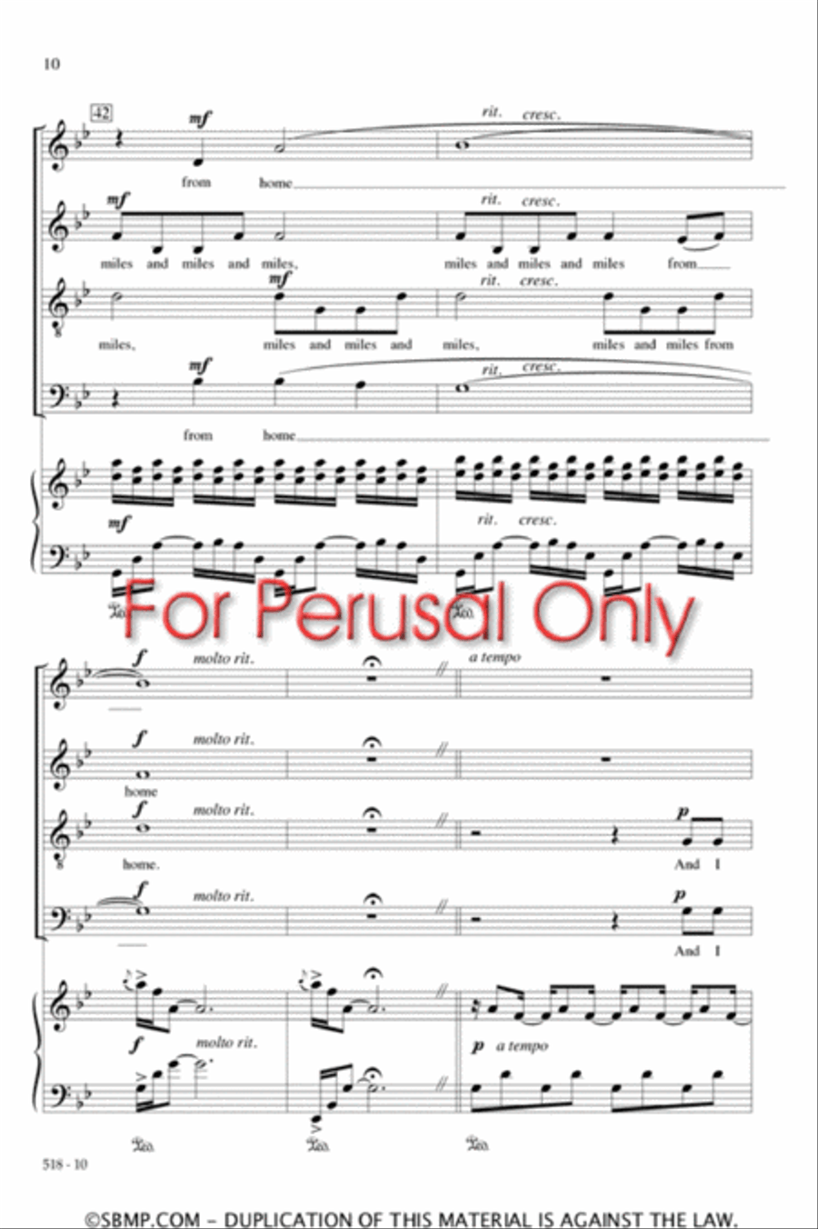 Nine Hundred Miles Nine Hundred Miles 4-Part scores gallery preview page 10