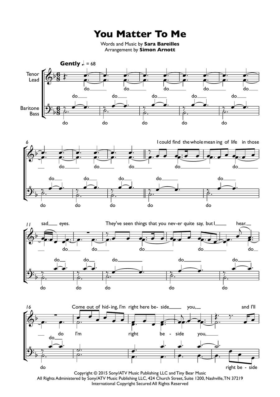 You Matter To Me You Matter To Me SSAA scores gallery preview page 1