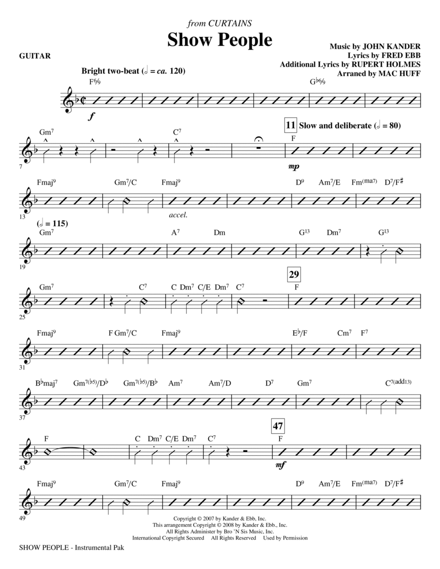 Show People - Guitar Show People - Guitar Choir scores gallery preview page 1
