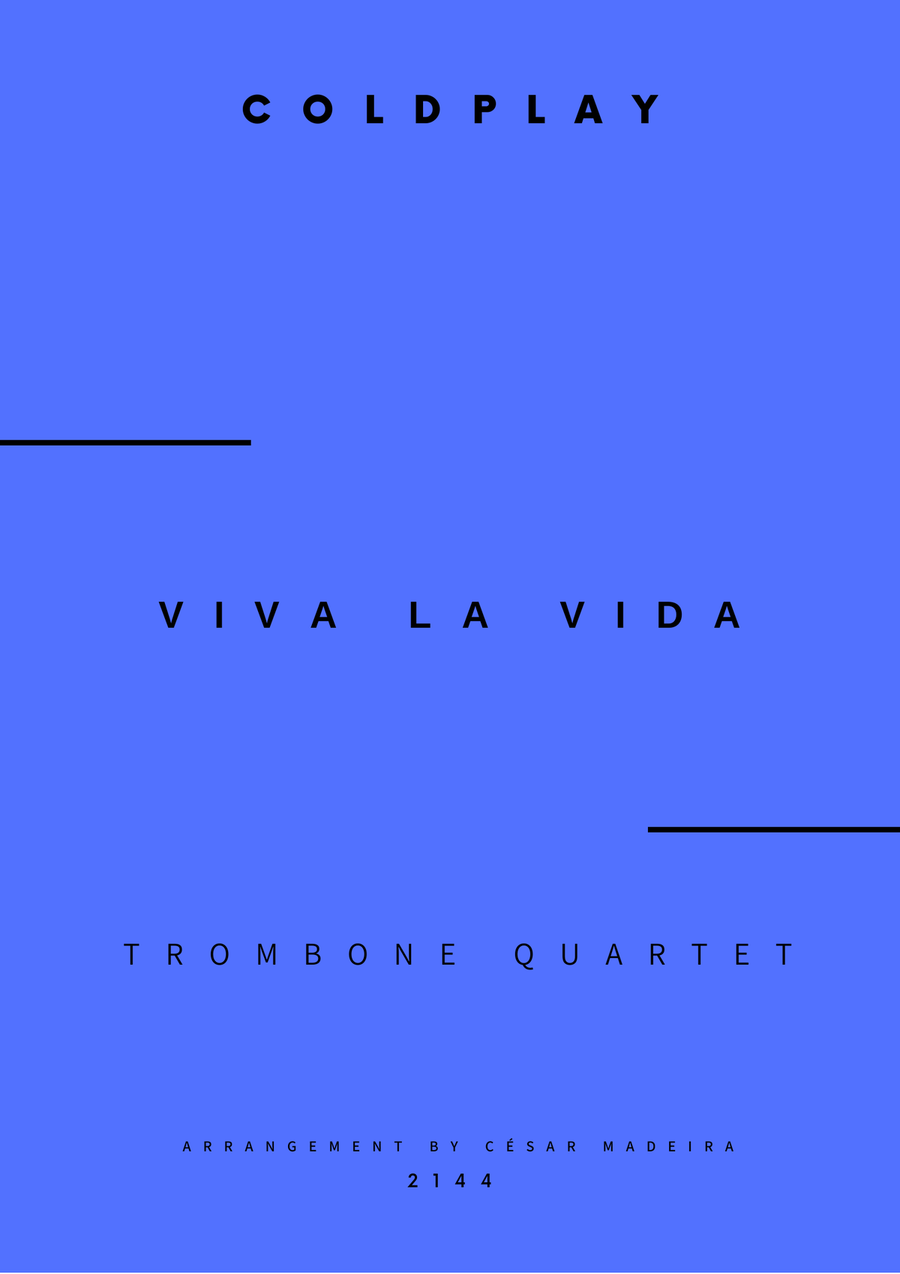 Viva La Vida - Score Only Brass Quartet scores gallery preview page 1