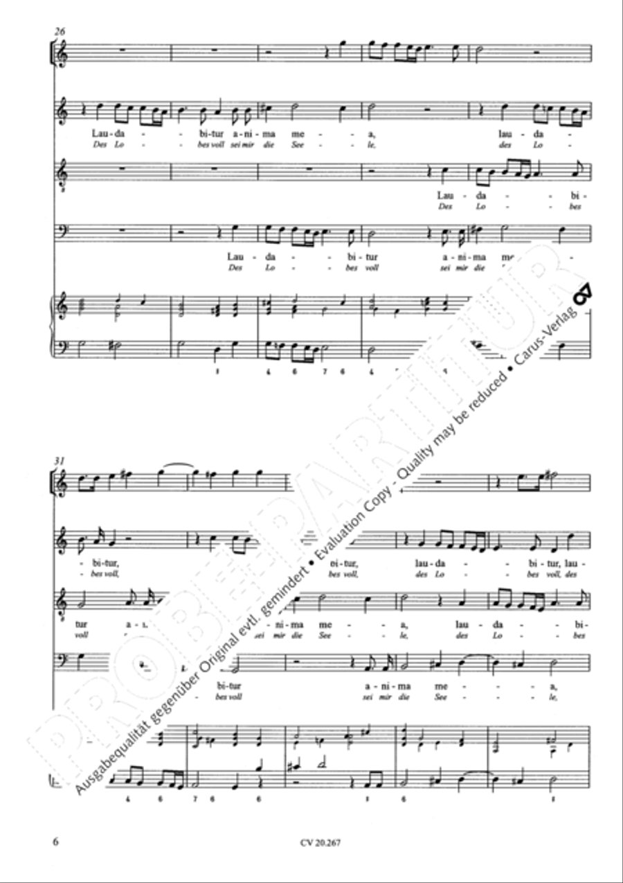 Benedicam Dominum; Exquisivi Dominum Score scores gallery preview page 7