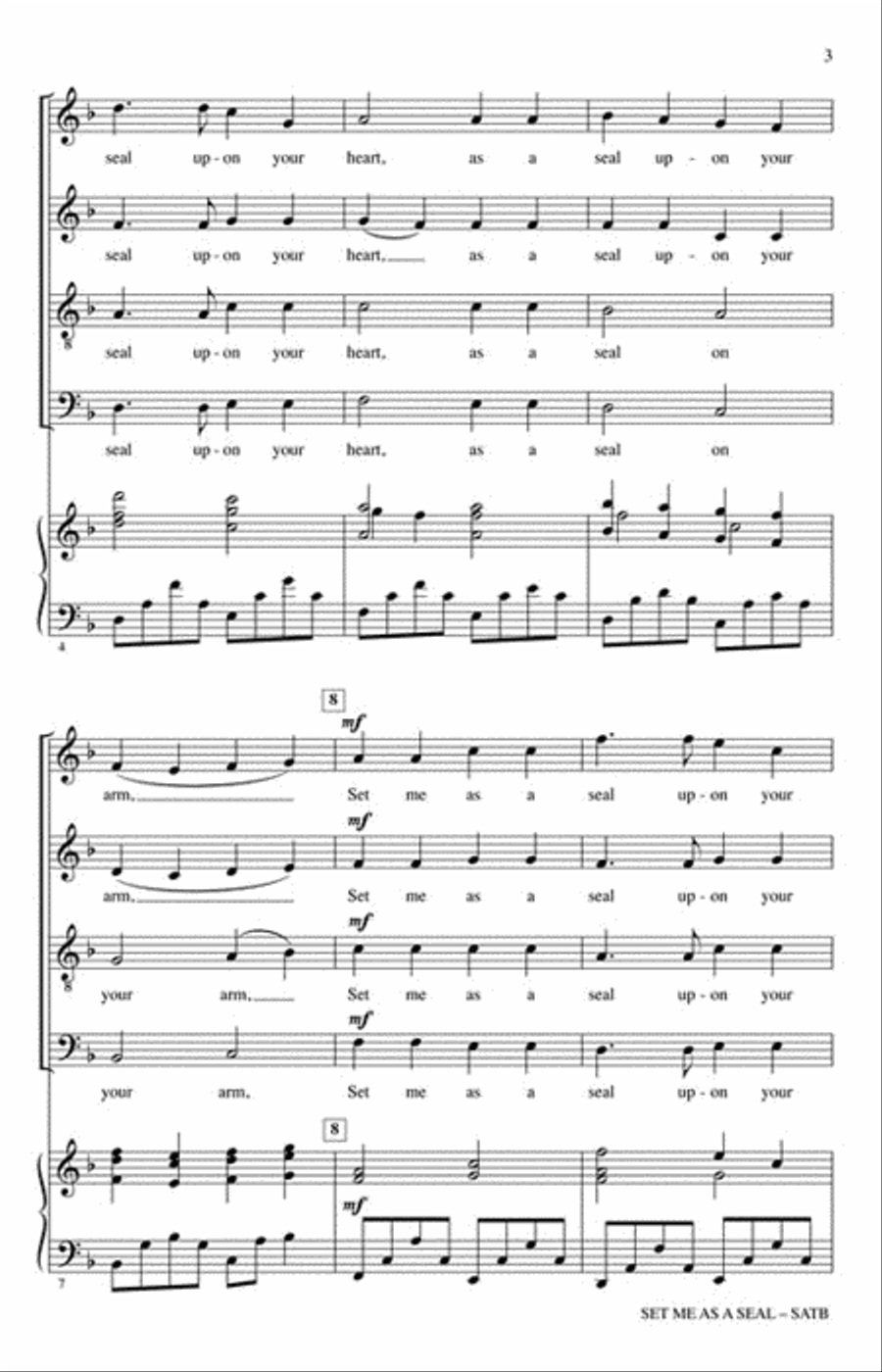Set Me as a Seal 4-Part scores gallery preview page 3