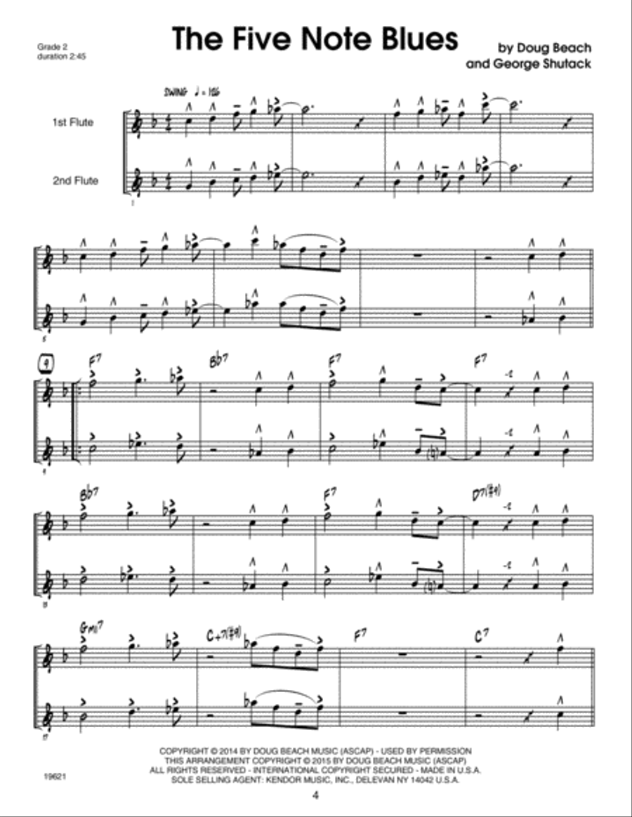 Power Of Two, The - Jazz Flute Duets with MP3's Flute Duet scores gallery preview page 3