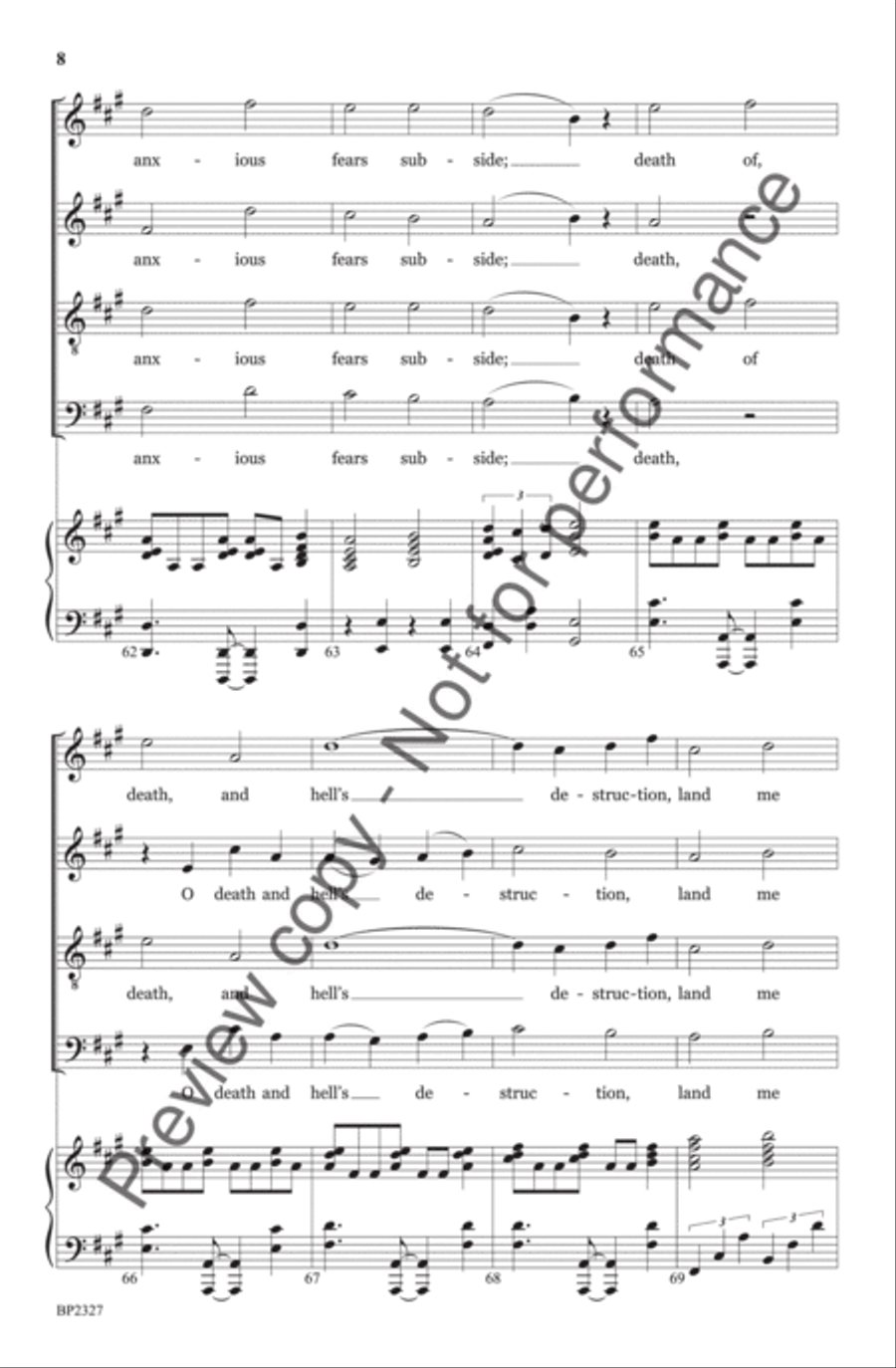 Guide Me, O Thou Great Jehovah - Courtney 4-Part scores gallery preview page 9