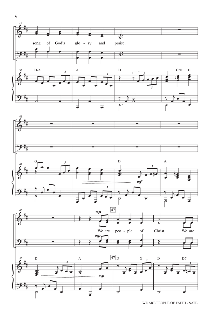 We Are People Of Faith We Are People Of Faith 4-Part scores gallery preview page 4