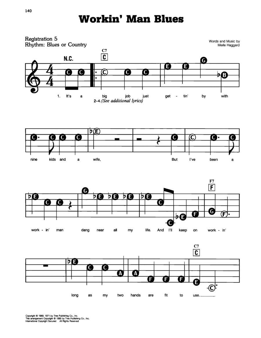 Workin' Man Blues Score scores gallery preview page 1