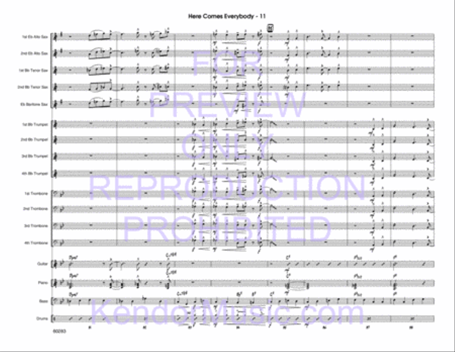 Here Comes Everybody Jazz Ensemble scores gallery preview page 12