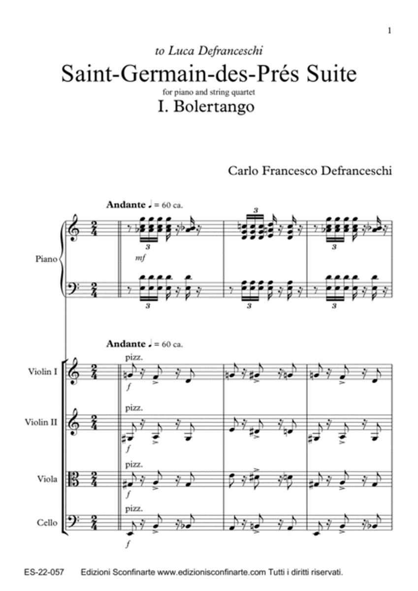 Carlo Francesco Defranceschi: SAINT-GERMAIN-DES-PRES (ES-22-057 ) - Score Only
