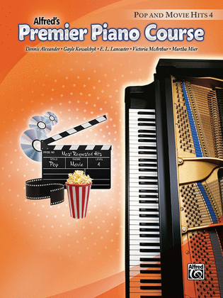 Book cover for Premier Piano Course Pop and Movie Hits, Book 4