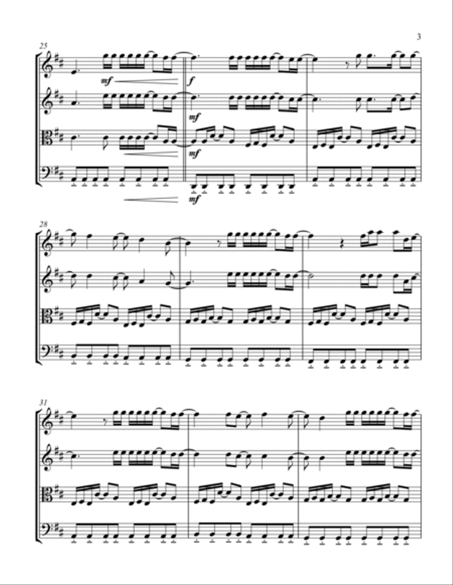 What A Beautiful Name String Quartet scores gallery preview page 3