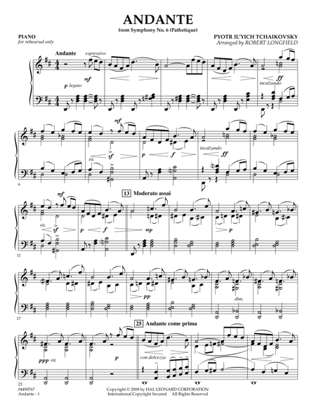 Andante (from Symphony No.6 "Pathetique") - Piano