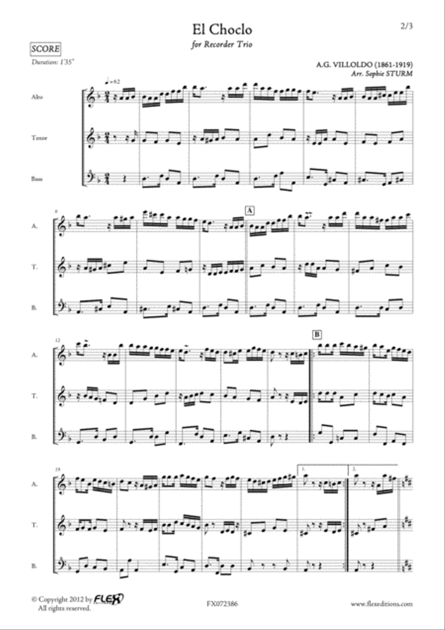 El Choclo El Choclo Alto Recorder scores gallery preview page 2