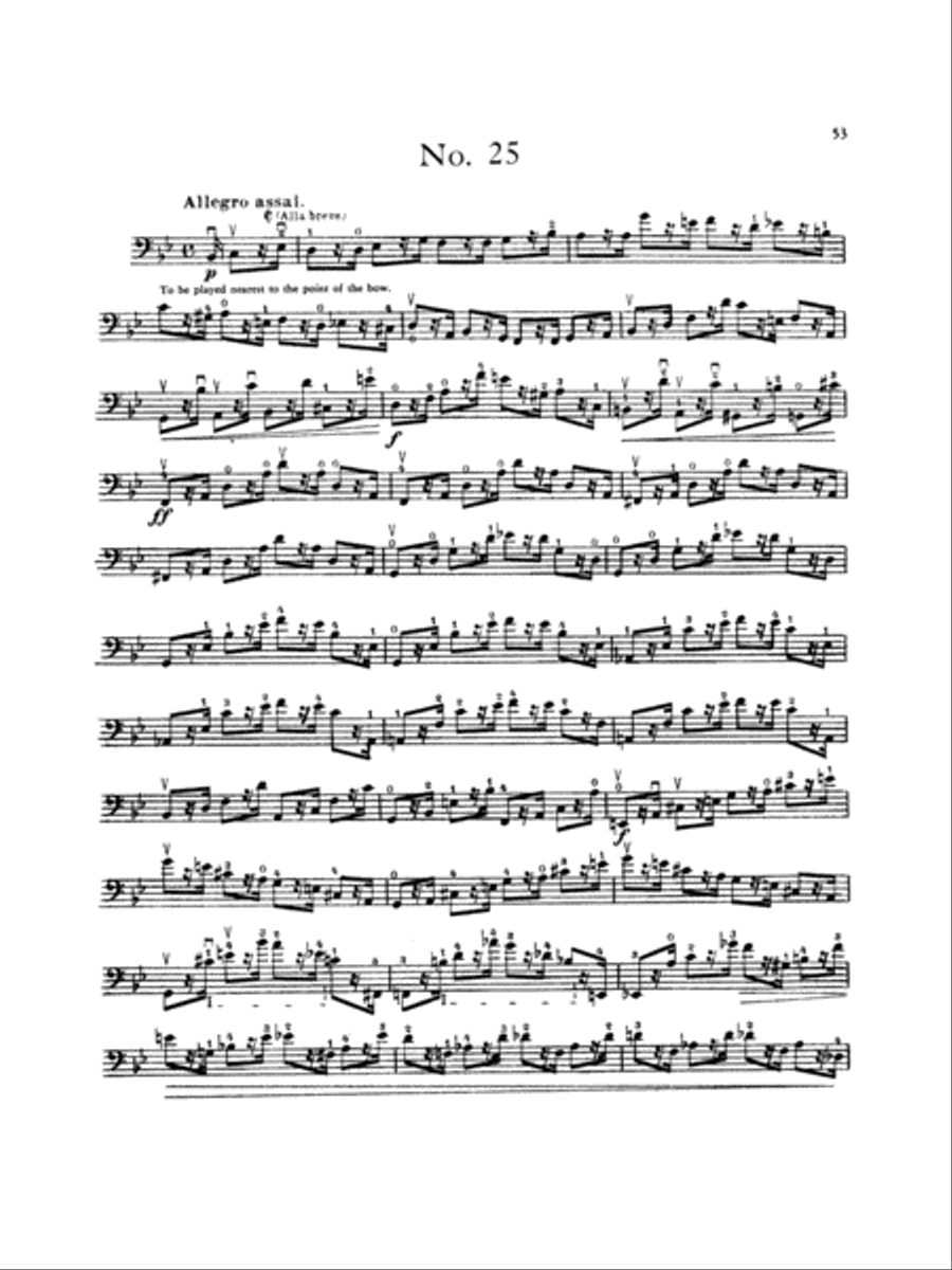 Popper: High School of Cello Playing, Op. 73 (40 Etudes) Part scores gallery preview page 1