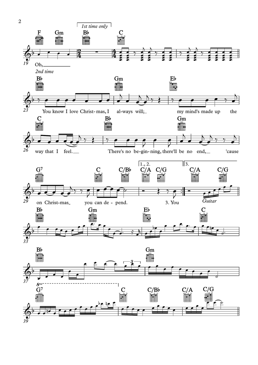 Christmas Is All Around Piano scores gallery preview page 2