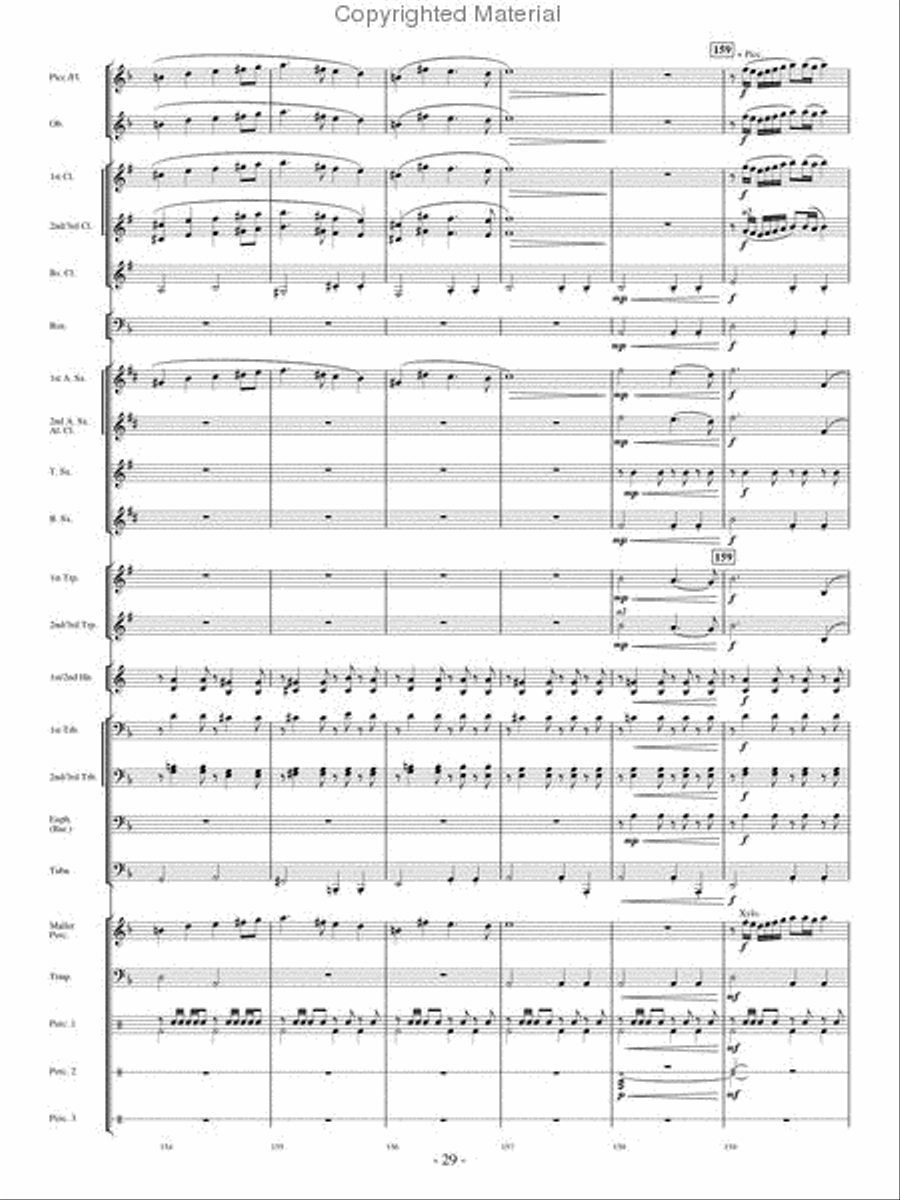 Quest of the Undaunted Knight Concert Band scores gallery preview page 28