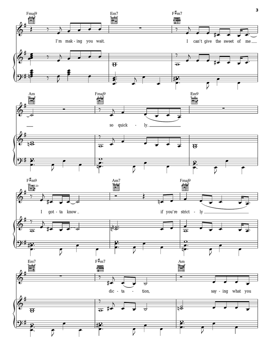 Making You Wait Piano, Vocal, Guitar scores gallery preview page 3