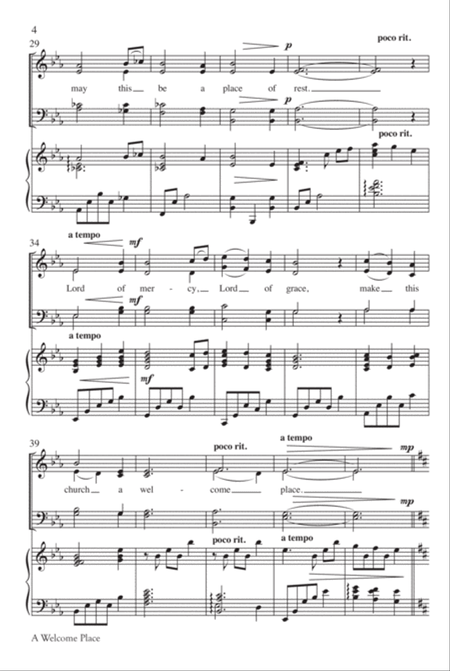 A Welcome Place 4-Part scores gallery preview page 15