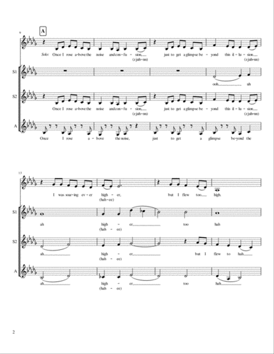 Carry On Wayward Son SSA scores gallery preview page 2