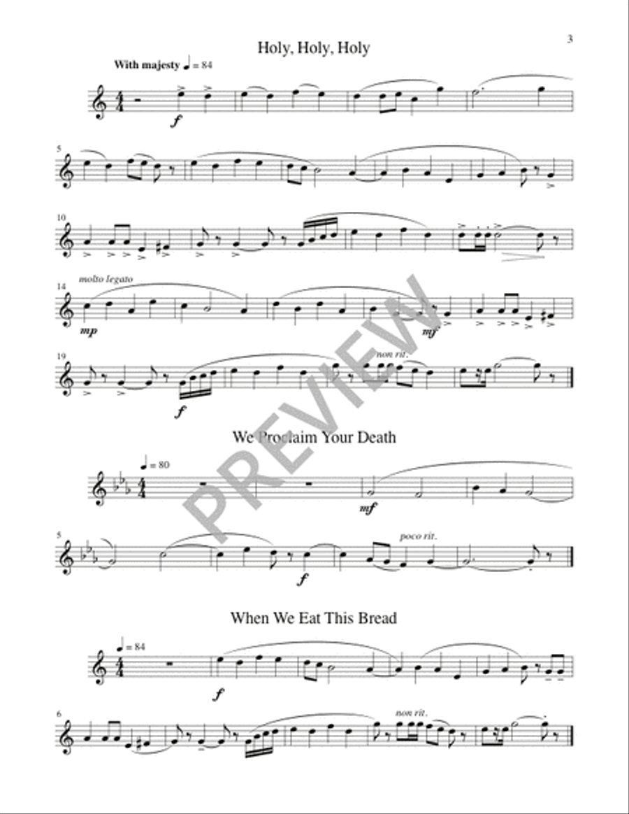 A Community Mass - Brass and Percussion edition Flute scores gallery preview page 4