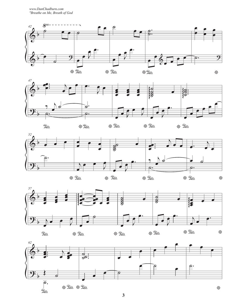 Breathe on Me, Breath of God Piano Solo scores gallery preview page 3