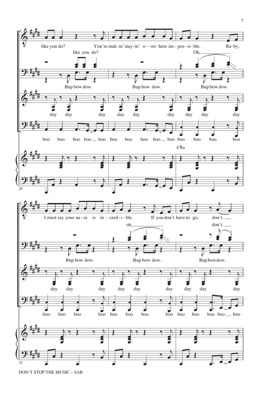 Don't Stop The Music 3-Part scores gallery preview page 6