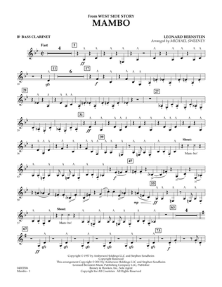 Book cover for Mambo (from West Side Story) - Bb Bass Clarinet