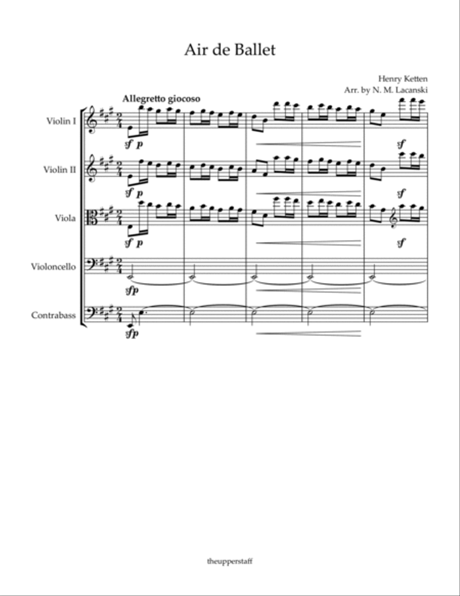 Air de Ballet Air de Ballet String Orchestra scores gallery preview page 2