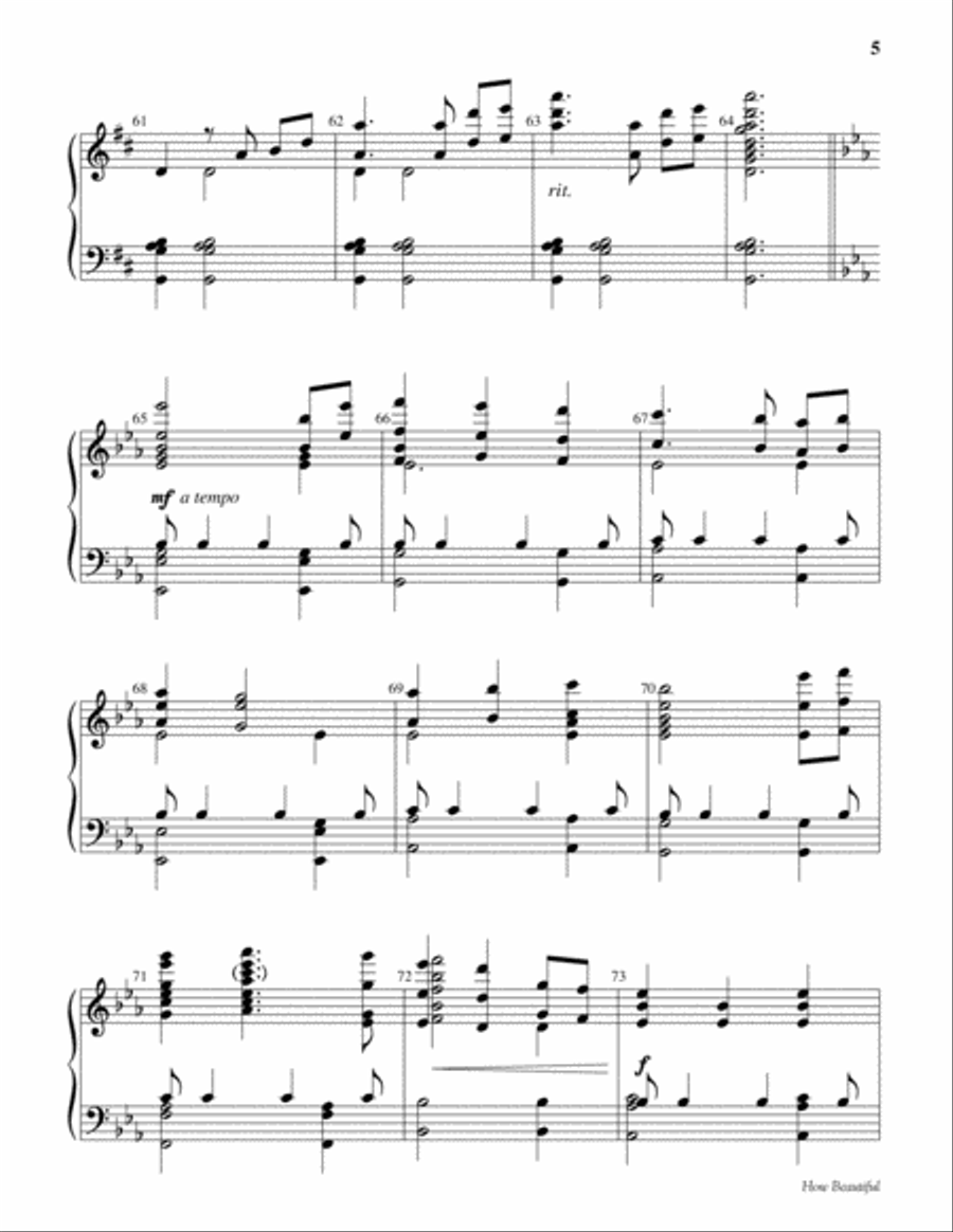 How Beautiful Choir scores gallery preview page 5