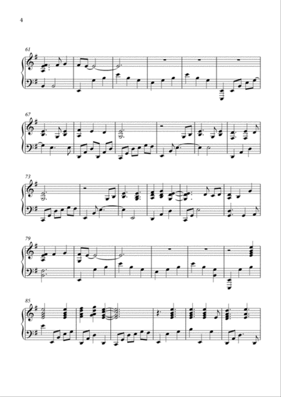 Nothing Else Matters Piano Solo scores gallery preview page 4