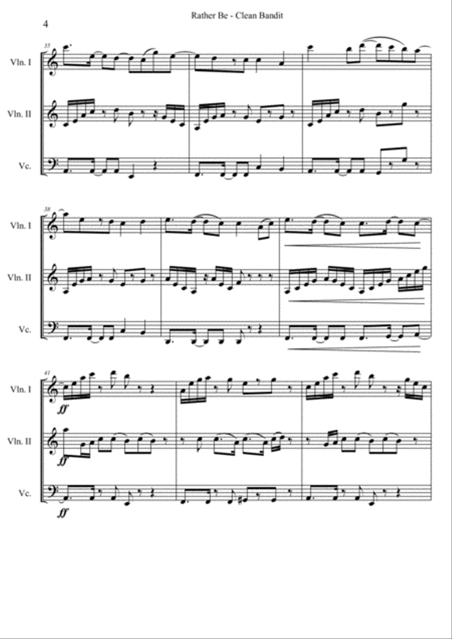 Rather Be Rather Be String Trio scores gallery preview page 4