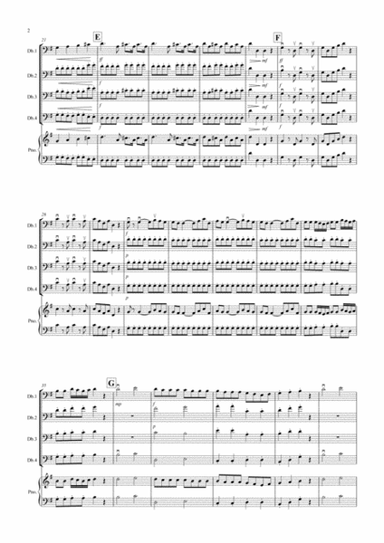 Eine Kleine Nachtmusik (1st Movement) for Double Bass Quartet image number null