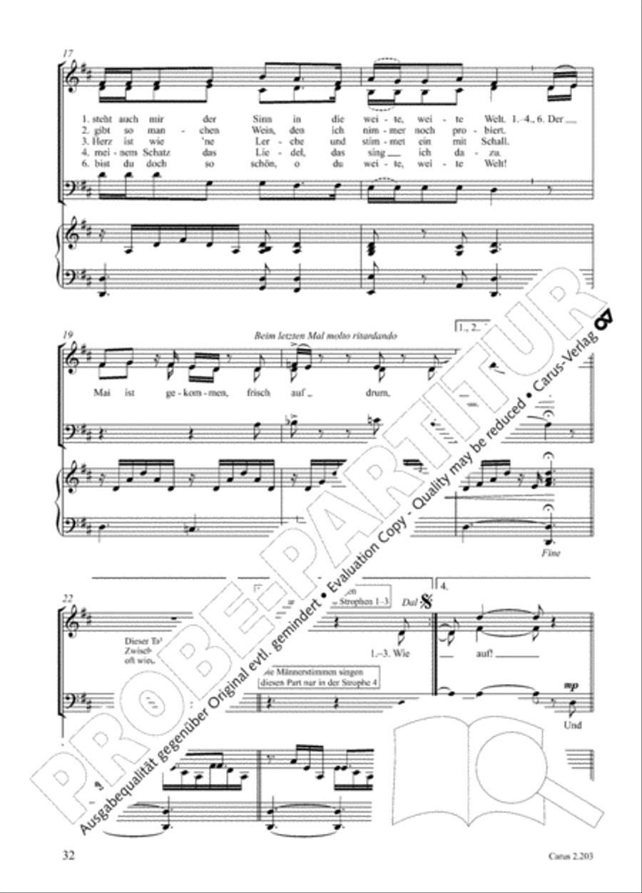 Loreley. Folk songs for choir (Loreley. Volkslieder fur Chor) Choir scores gallery preview page 39