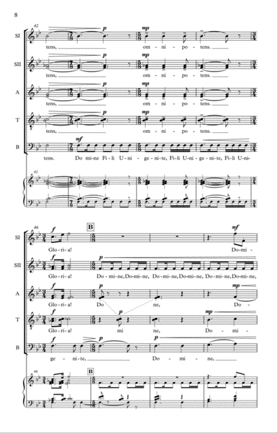 Gloria in Excelsis Divisi scores gallery preview page 7