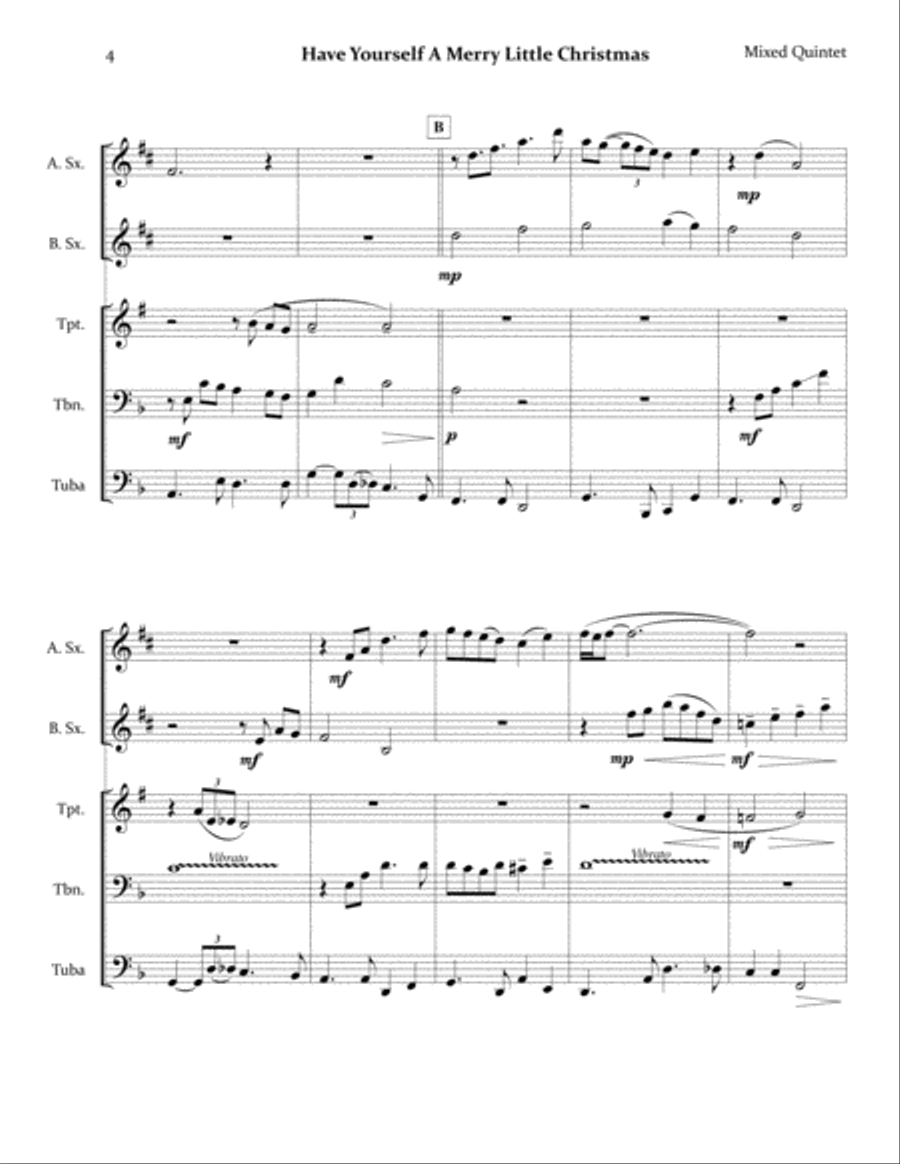 Have Yourself A Merry Little Christmas from MEET ME IN ST. LOUIS Small Ensemble scores gallery preview page 5