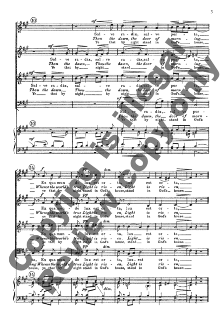 Ave Regina Caelorum (Queen of the Heavens) (Behold, now praise the Lord) 4-Part scores gallery preview page 13